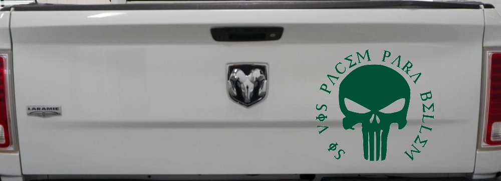 Punisher Skull Si Vis Pacem Para Bellem If You Want Peace Prepare For War Skulls Car or Truck Window Decal Sticker