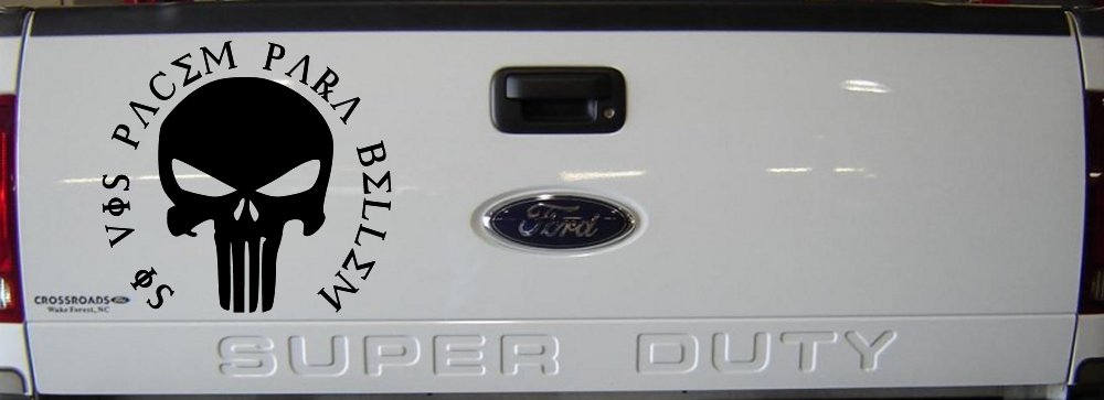 Punisher Skull Si Vis Pacem Para Bellem If You Want Peace Prepare For War Skulls Car or Truck Window Decal Sticker