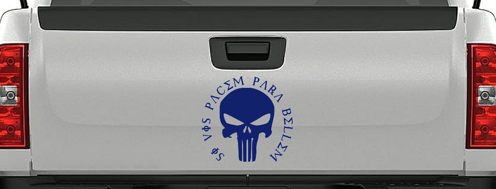 Punisher Skull Si Vis Pacem Para Bellem If You Want Peace Prepare For War Skulls Car or Truck Window Decal Sticker