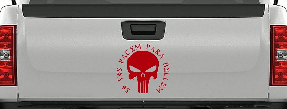 Punisher Skull Si Vis Pacem Para Bellem If You Want Peace Prepare For War Skulls Car or Truck Window Decal Sticker