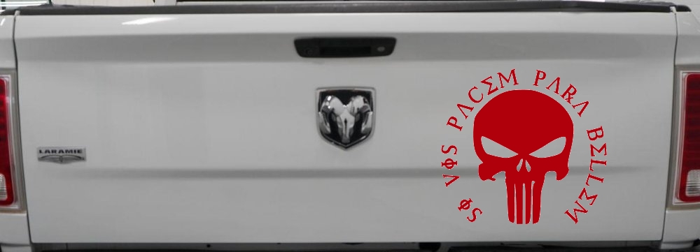 Punisher Skull Si Vis Pacem Para Bellem If You Want Peace Prepare For War Skulls Car or Truck Window Decal Sticker