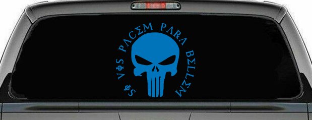 Punisher Skull Si Vis Pacem Para Bellem If You Want Peace Prepare For War Skulls Car or Truck Window Decal Sticker
