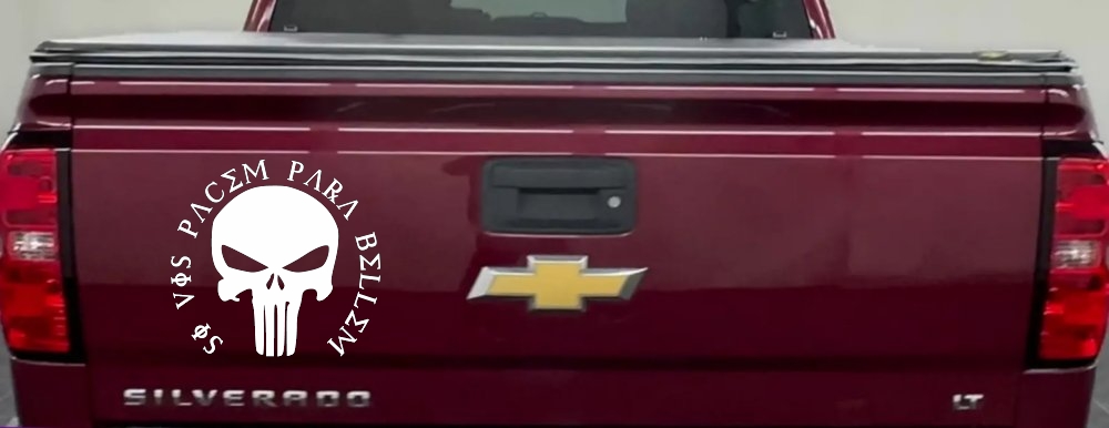 Punisher Skull Si Vis Pacem Para Bellem If You Want Peace Prepare For War Skulls Car or Truck Window Decal Sticker