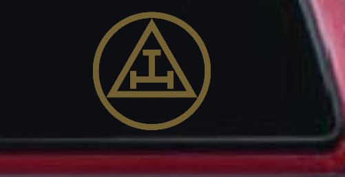 Royal Arch Masonry Mason Freemason Car or Truck Window Decal Sticker (Gold)