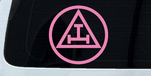 Royal Arch Masonry Mason Freemason Car or Truck Window Decal Sticker (Pink)