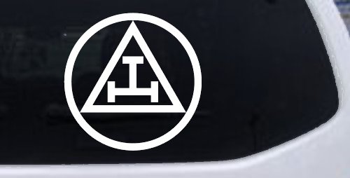 Royal Arch Masonry Mason Freemason Car or Truck Window Decal Sticker (White)