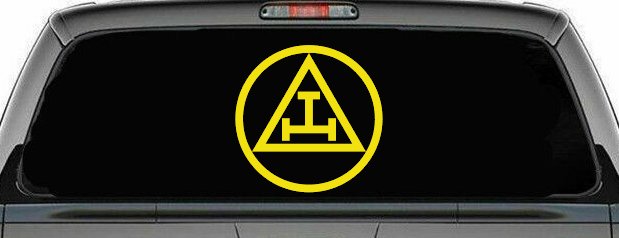 Royal Arch Masonry Mason Freemason Car or Truck Window Vinyl Decal Sticker (Yellow)