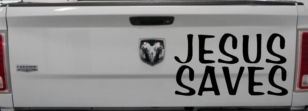 Jesus Saves Christian Car or Truck Window Decal Sticker