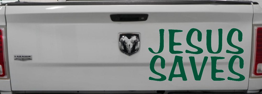 Jesus Saves Christian Car or Truck Window Decal Sticker