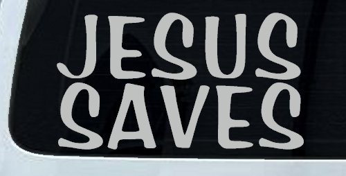 Jesus Saves Christian Car or Truck Window Decal Sticker