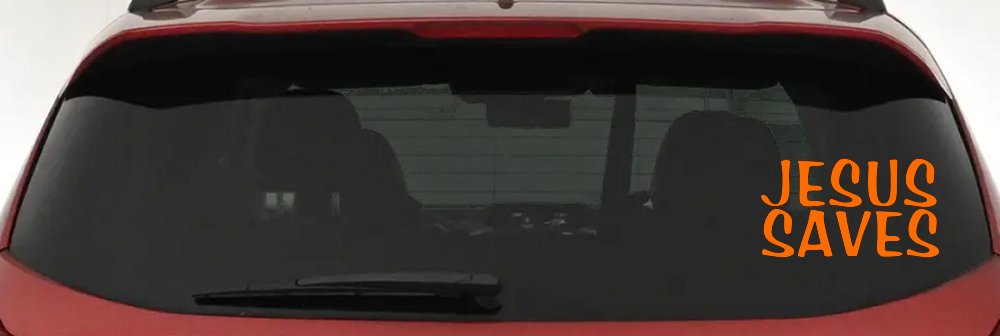 Jesus Saves Christian Car or Truck Window Decal Sticker