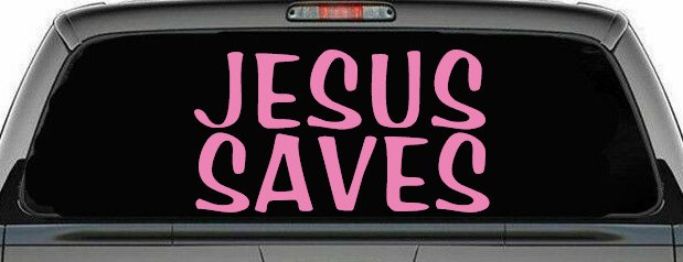 Jesus Saves Christian Car or Truck Window Decal Sticker