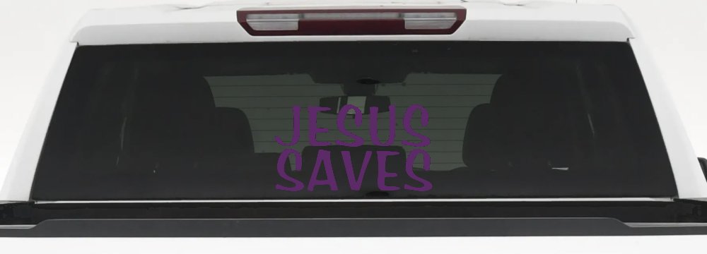 Jesus Saves Christian Car or Truck Window Decal Sticker