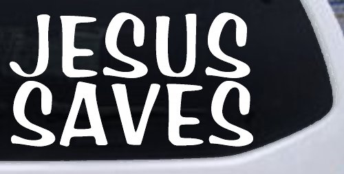 Jesus Saves Christian Car or Truck Window Decal Sticker