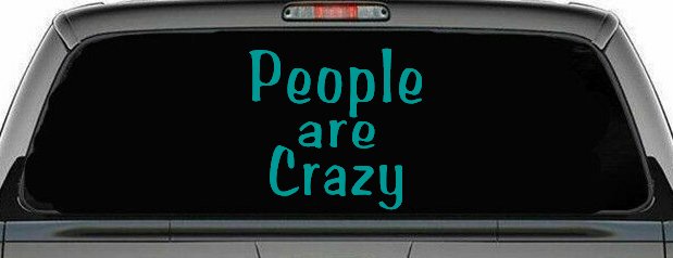 People Are Crazy Funny Car or Truck Window Decal Sticker