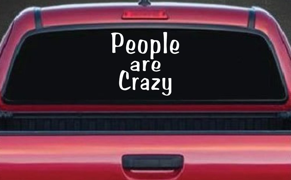 People Are Crazy Funny Car or Truck Window Decal Sticker