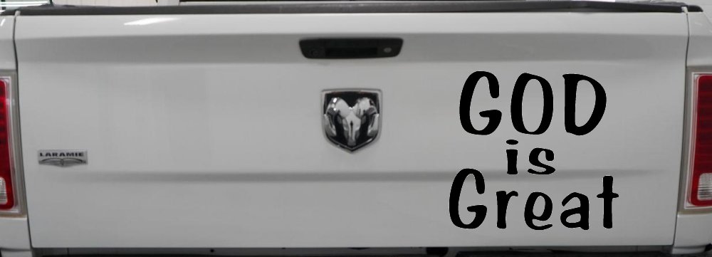 God Is Great Christian Car or Truck Window Decal Sticker