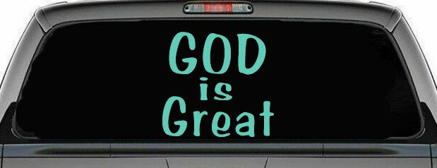 God Is Great Christian Car or Truck Window Decal Sticker (Mint)