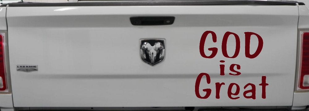 God Is Great Christian Car or Truck Window Decal Sticker