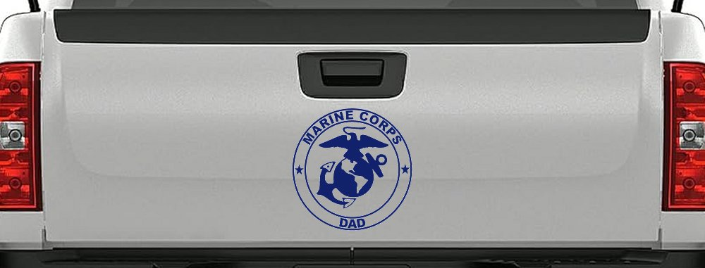 Marine Corps Dad Seal and Logo Military Car or Truck Window Decal Sticker