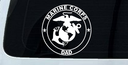 Marine Corps Dad Seal and Logo Military Car or Truck Window Decal Sticker