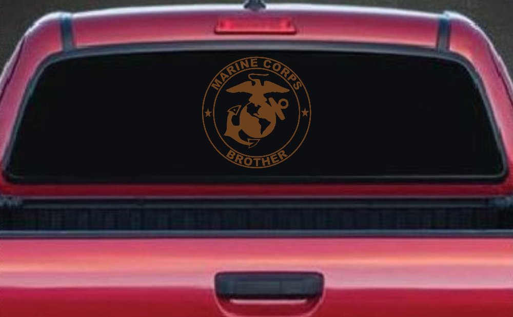 Marine Corps Brother Seal Military Car or Truck Window Vinyl Decal Sticker (Copper)