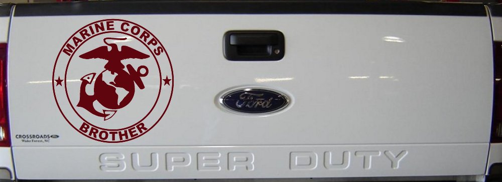 Marine Corps Brother Seal Military Car or Truck Window Vinyl Decal Sticker (Purple Red)