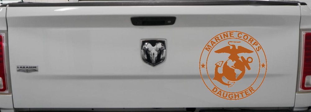 Marine Corps Daughter Seal Military Car or Truck Window Vinyl Decal Sticker (Nut Brown)