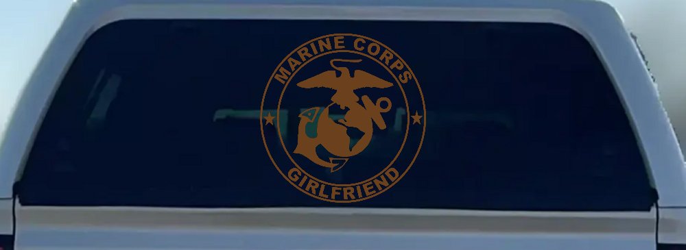 Marine Corps Girlfriend Seal Military Car or Truck Window Decal Sticker (Copper)