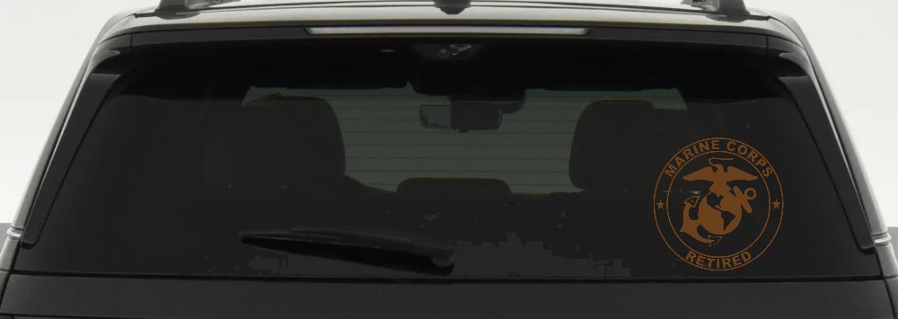 Marine Corps Retired Seal Military Car or Truck Window Decal Sticker (Copper)