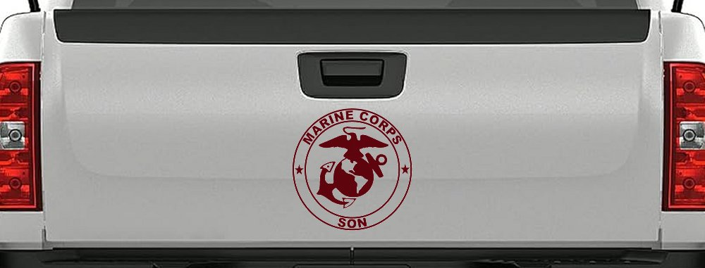 Marine Corps Son Seal Military Car or Truck Window Decal Sticker (Purple Red)