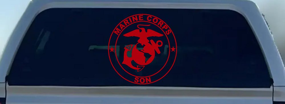 Marine Corps Son Seal Military Car or Truck Window Decal Sticker (Red)