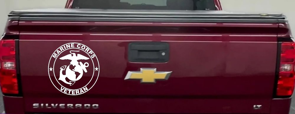 Marine Corps Veteran Seal Military Car or Truck Window Decal Sticker