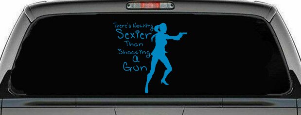 Theres Nothing Sexier Than Shooting A Gun Guns Car or Truck Window Decal Sticker