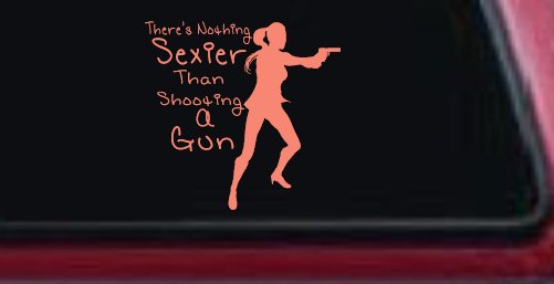 Theres Nothing Sexier Than Shooting A Gun Guns Car or Truck Window Decal Sticker