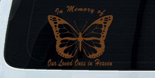 In Memory Of Our Loved Ones In Heaven Butterfly Butterflies Car or Truck Window Decal Sticker