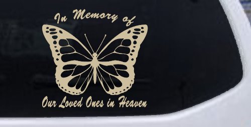 In Memory Of Our Loved Ones In Heaven Butterfly Butterflies Car or Truck Window Decal Sticker