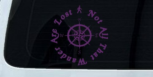 Not All Who Wander Are Lost With Compass Other Car or Truck Window Decal Sticker