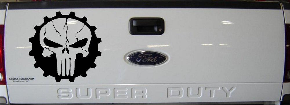 Punisher Skull Gear Car or Truck Window Decal Sticker