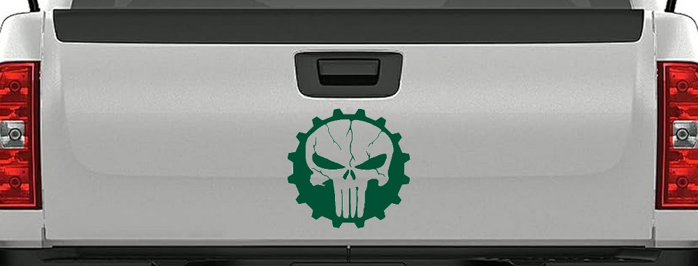 Punisher Skull Gear Car or Truck Window Decal Sticker