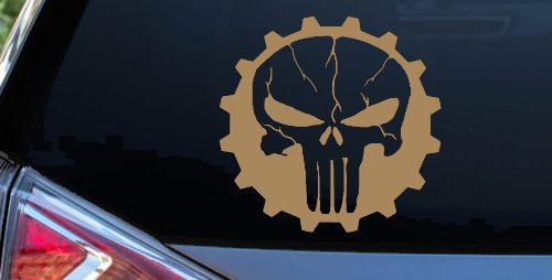 Punisher Skull Gear Car or Truck Window Decal Sticker