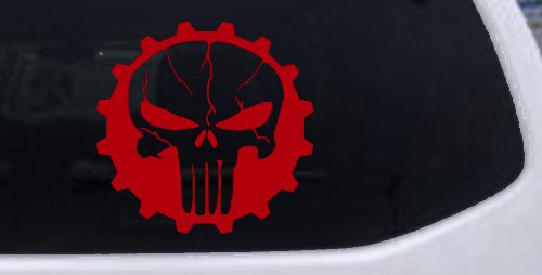 Punisher Skull Gear Car or Truck Window Decal Sticker