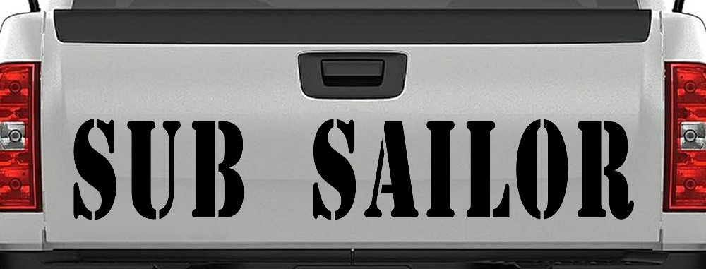 Sub Sailor Military Car or Truck Window Decal Sticker (Black)