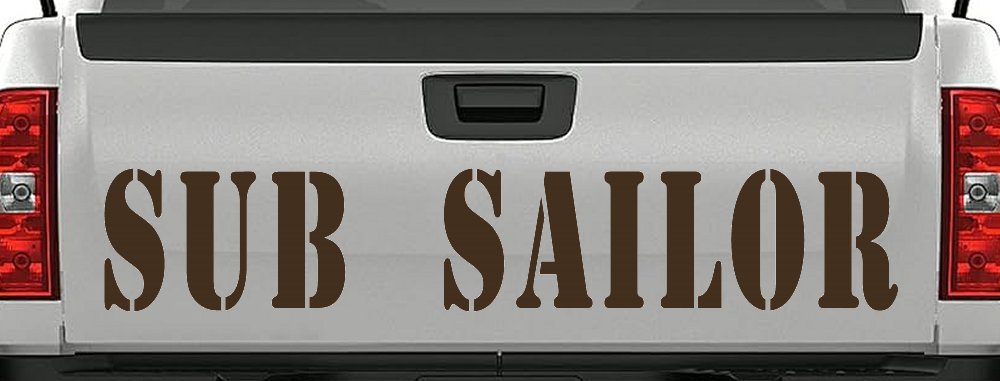 Sub Sailor Military Car or Truck Window Decal Sticker (Brown)
