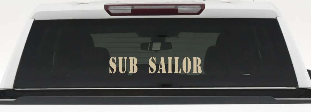 Sub Sailor Military Car or Truck Window Decal Sticker (Desert Sand)