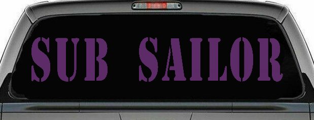 Sub Sailor Military Car or Truck Window Decal Sticker