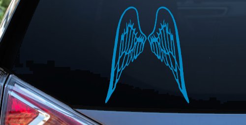 Angel Wings Christian Car or Truck Window Decal Sticker (Blue)