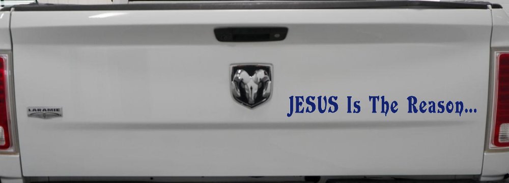 Jesus Is The Reason Christian Car or Truck Window Vinyl Decal Sticker (Navy)