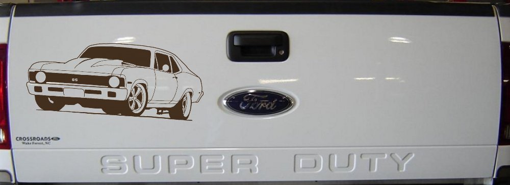 Chevy Nova Car or Truck Window Vinyl Decal Sticker (Brown)