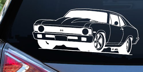 Chevy Nova Car or Truck Window Decal Sticker (White)